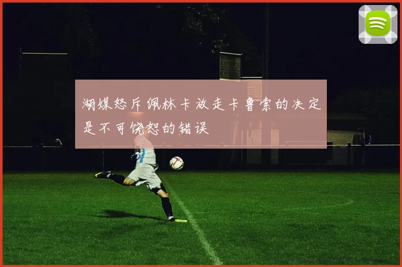 湖媒怒斥佩林卡放走卡鲁索的决定是不可饶恕的错误